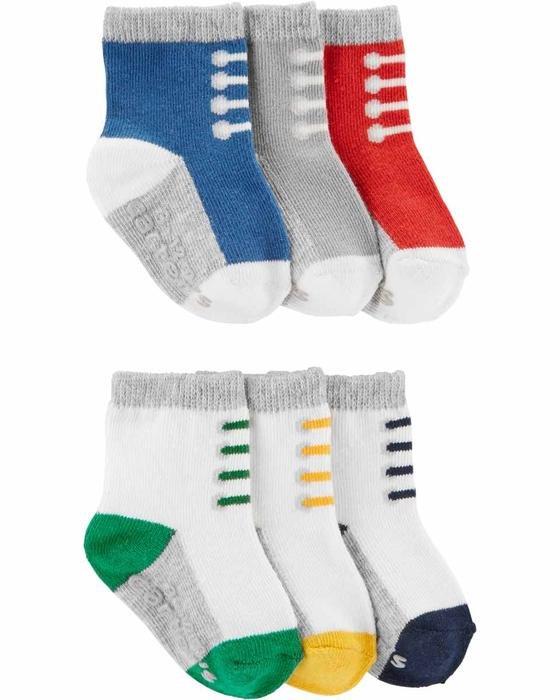 Erkek Bebek Soket Çorap 6'lı Paket 889802118973 | Carter’s