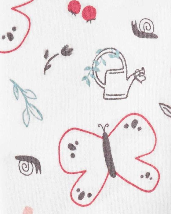 Kız Bebek Kelebek Desenli Patikli 2'li Tulum 2'li Paket Pembe 194135320048 | Carter’s