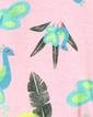  Kız Bebek Kuş Desenli Tulum Pembe