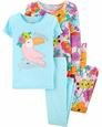 Kız Çocuk Çiçek Desenli Pijama 4'lü Paket 194133196072 | Carter’s