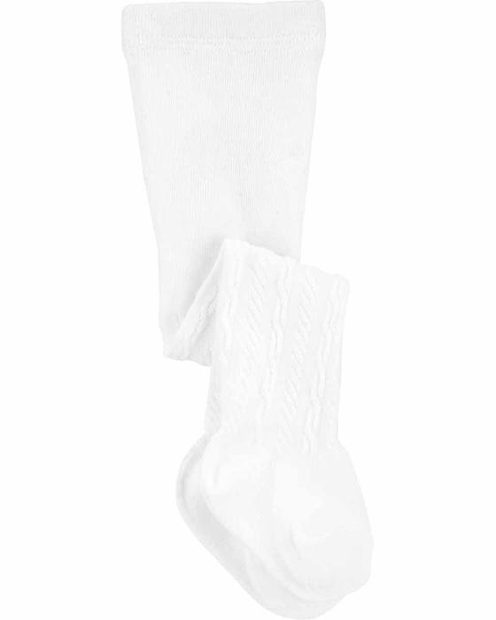 Kız Bebek Külotlu Çorap Beyaz 194135514997 | Carter’s