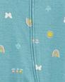 Kız Bebek Kelebek Desenli Uzun Kollu Patikli Tulum Mavi 194135260221 | Carter’s