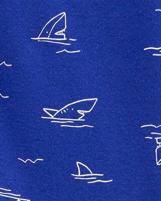 Erkek Bebek Köpekbalığı Desenli Uzun Kollu Patikli Uyku Tulumu Lacivert 194135263857 | Carter’s