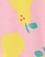 Kız Çocuk Meyve Desenli Uzun Kollu Patikli Uyku Tulumu Pembe 194135264120 | Carter’s