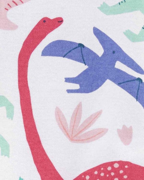  Kız Çocuk Dinozor Desenli Uzun Kollu Patikli Uyku Tulumu
