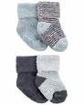 Erkek Bebek Çorap Set 2'li Paket Mavi 194135315105 | Carter’s