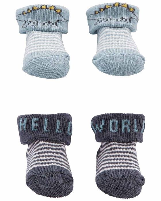 Erkek Bebek Çorap 2'li Paket Mavi 194135315297 | Carter’s