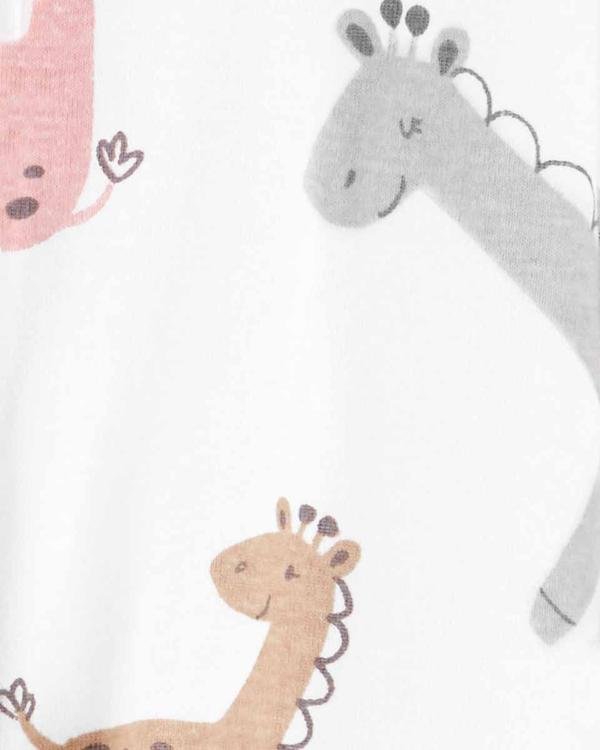  Kız Bebek Zürafa Desenli Hastane Çıkış Seti 3'lü Paket