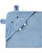  Erkek Bebek Hipopotan Figürlü Banyo Havlusu Mavi