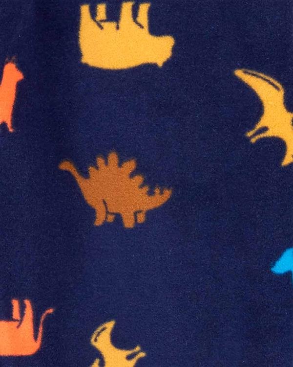  Erkek Çocuk Dinozor Desenli Uzun Kollu Patikli Uyku Tulumu Lacivert