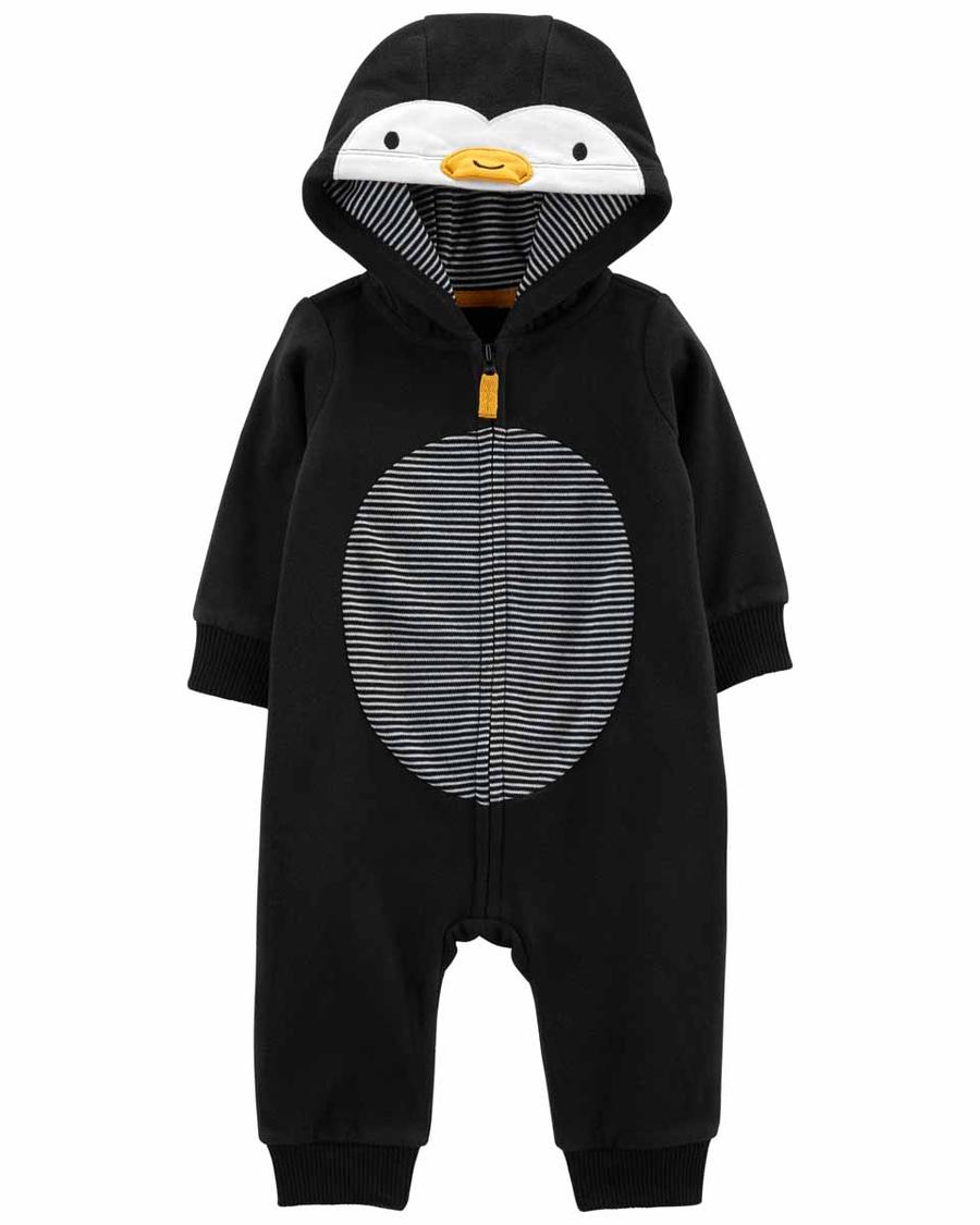 Erkek Bebek Penguen Uzun Kollu Tulum Siyah 194135715226 | Carter’s