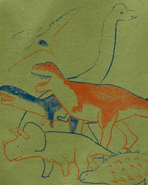 Erkek Çocuk Dinozor Desenli Uzun Kollu Pijama 4'lü Paket 194135407312 | Carter’s