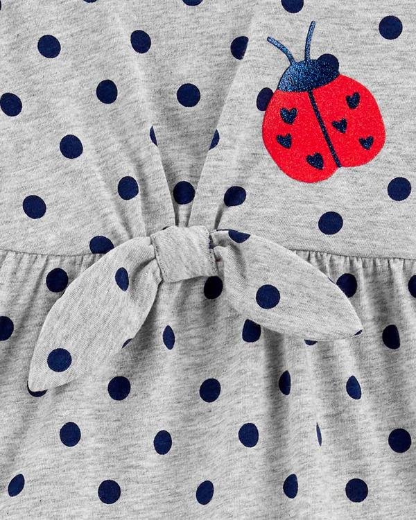 Kız Bebek Puantiye Bluzlu Set Uzun Kollu 2'li Paket