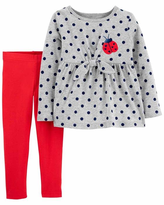 Kız Çocuk Puantiye Bluzlu Set Uzun Kollu 2'li Paket 194135677715 | Carter’s