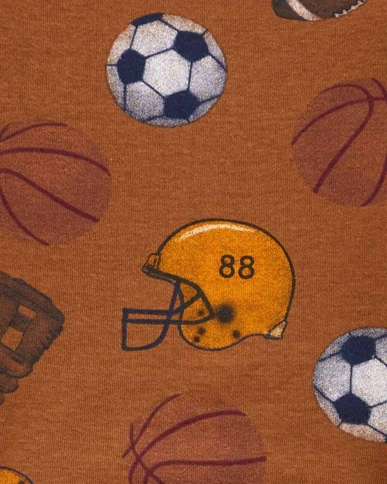 Erkek Çocuk Futbol Desenli Uzun Kollu Pijama 4'lü Paket 194135408852 | Carter’s