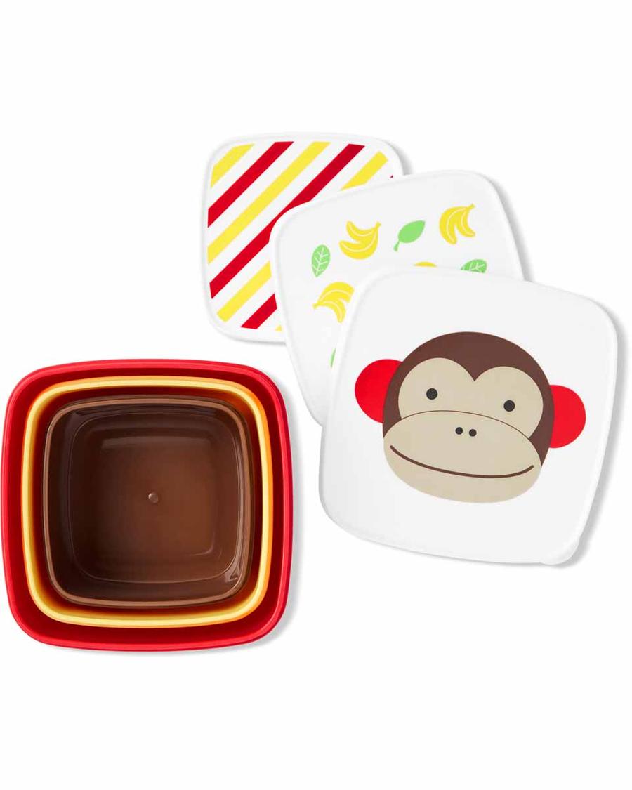 Zoo Kapaklı Çerez Taşıma Kabı Seti Maymun 3'lü Set 194133448409 | Carter’s