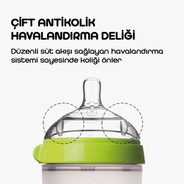  Silikon Biberon 150ml (Yenidoğan) Yeşil