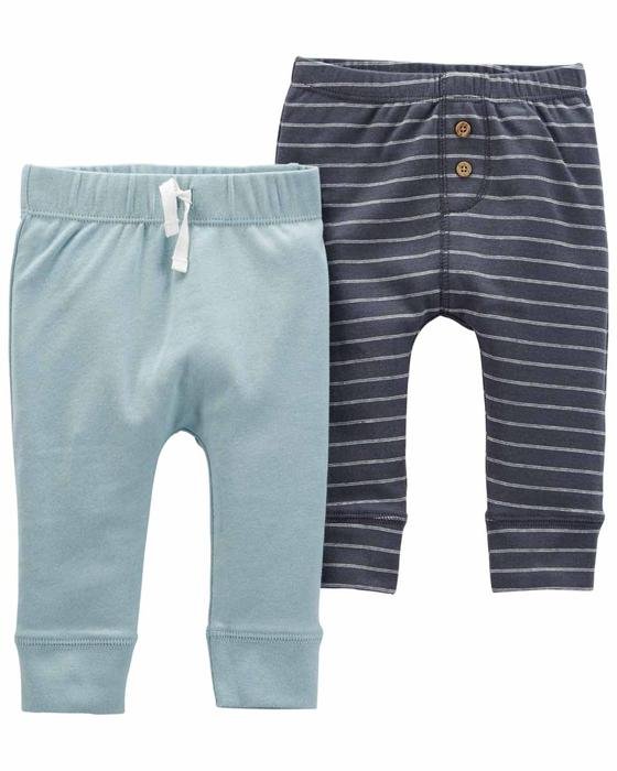 Erkek Bebek Pantolon Set 2'li Paket Mavi 194135320222 | Carter’s