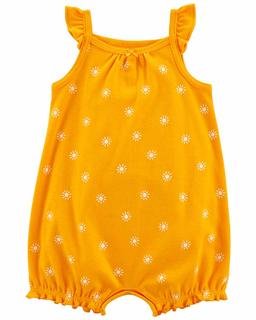  Kız Bebek Kısa Tulum Sarı
