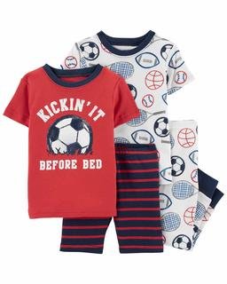  Erkek Bebek Pijama Seti 4'lü Paket