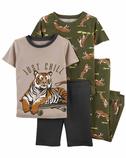 Erkek Çocuk Kaplan Desenli Pijama Seti 4'lü Paket 194135945357 | Carter’s