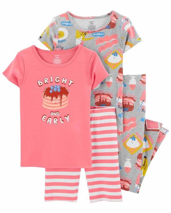  Kız Çocuk Pijama Seti 4'lü Paket