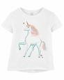 Küçük Kız Çocuk Unicorn Desenli Tshirt 194135954090 | Carter’s