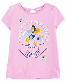 Kız Çocuk Çiçek Desenli Tshirt Mor 194135965935 | Carter’s
