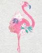  Küçük Kız Çocuk Flamingo Desenli Atlet Kolsuz Açık Gri