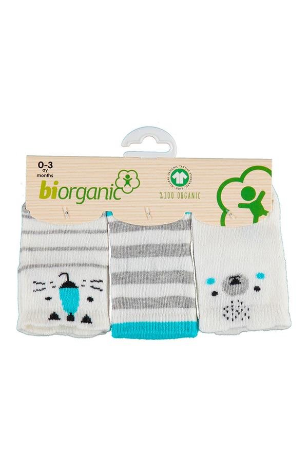  Bebek Organik Soket Çorap 3'lü Paket