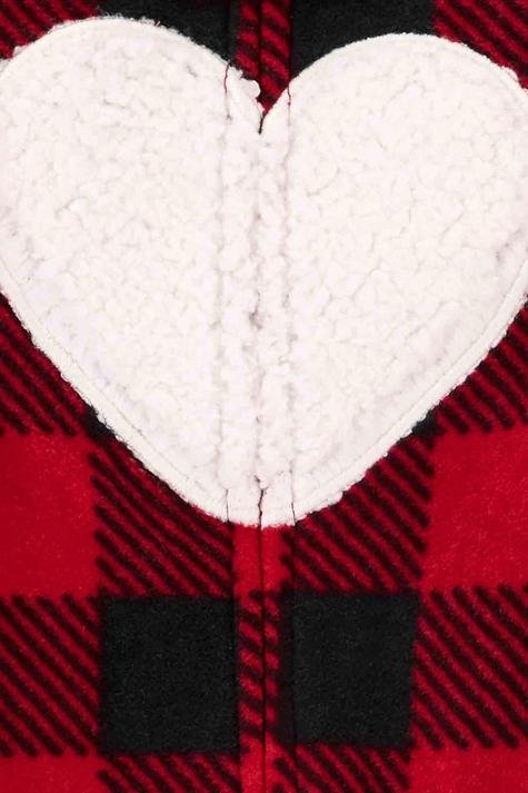 Kız Bebek Ekose Patikli Polar Tulum Kırmızı 194133581243 | Carter’s
