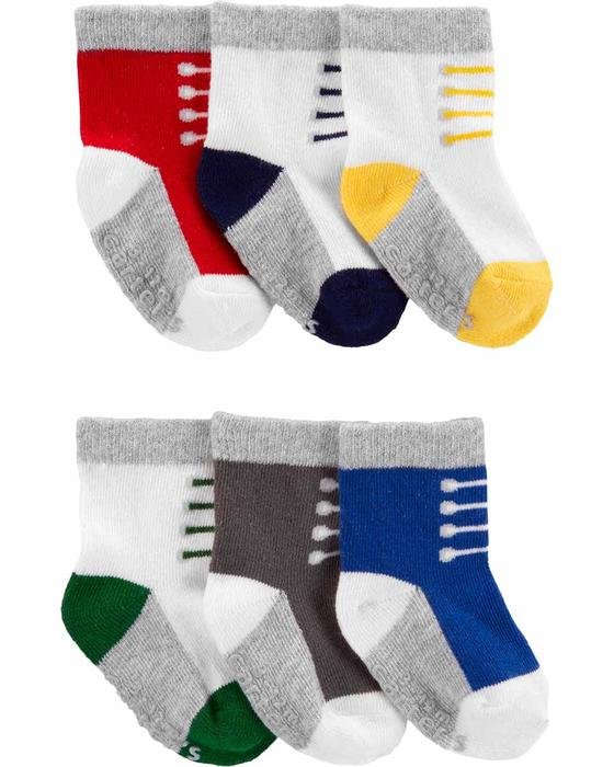 Erkek Bebek Soket Çorap Set 6'lı Paket 192136824893 | Carter’s