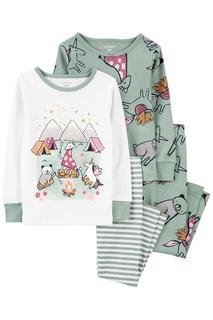  Küçük Kız Çocuk 4'lü Pijama Set