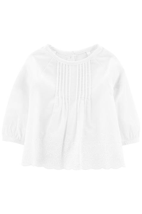 Kız Bebek Uzun Kollu Tshirt Beyaz 195861335627 | Carter’s