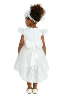  Kız Bebek Parti Elbisesi Beyaz