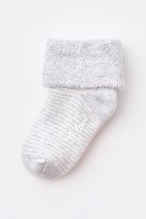 Bebek Kaydırmaz Havlu Çorap Gri