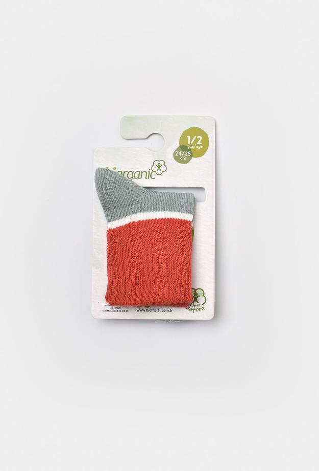 Kız Çocuk Organic Soket Çorap Yeşil