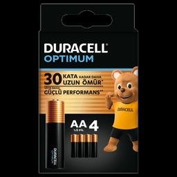  Duracell Optimum AA Alkalin Pil, 1,5 V LR6 MN1500, 4’lü  paket