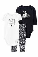 Kız Bebek Alt Üst Set 3'lü Paket Siyah 195861480525 | Carter’s