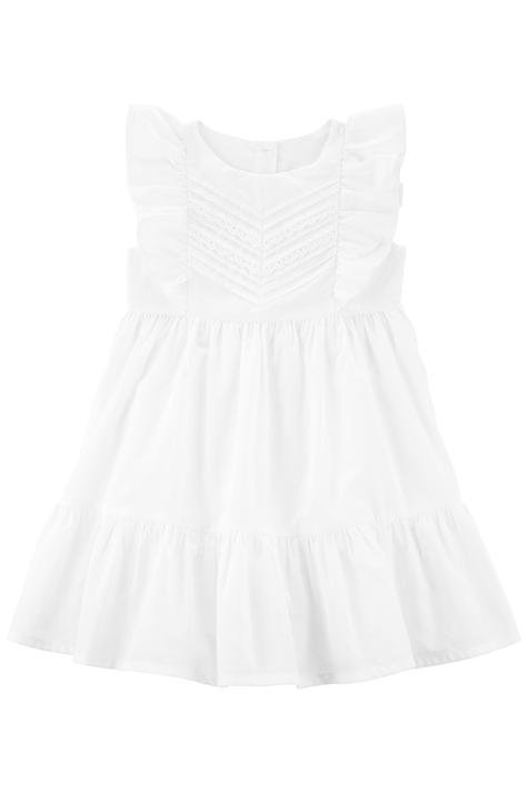Küçük Kız Çocuk Kolsuz Elbise Beyaz 195861614517 | Carter’s