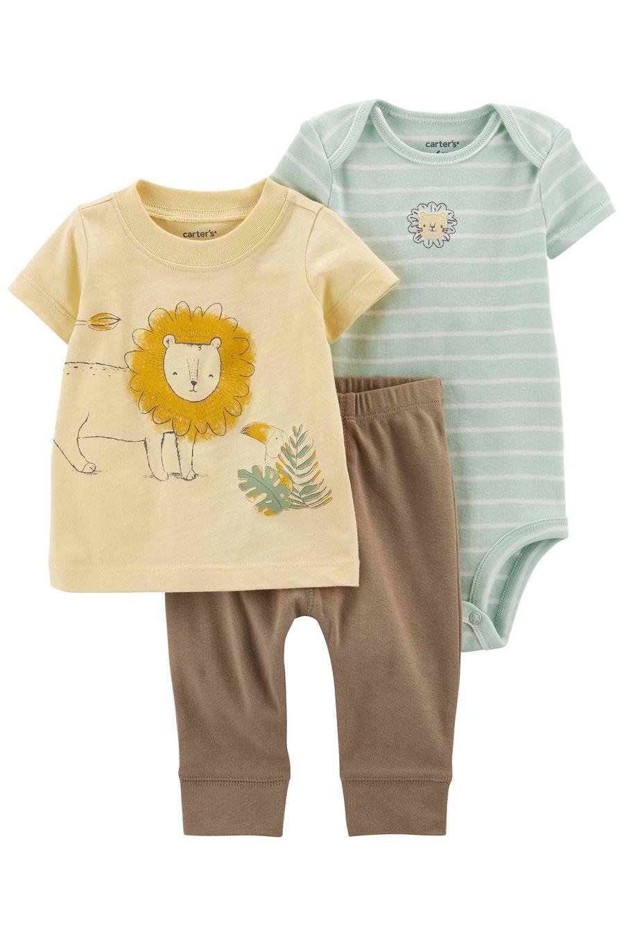 Erkek Bebek Alt Üst Set 3'lü Paket 195861686132 | Carter’s