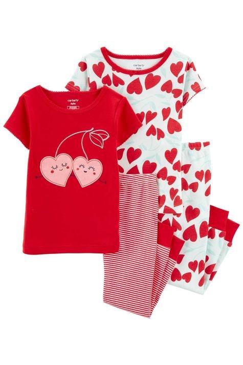 Kız Bebek Pijama Set 4'lü Paket 195861613398 | Carter’s
