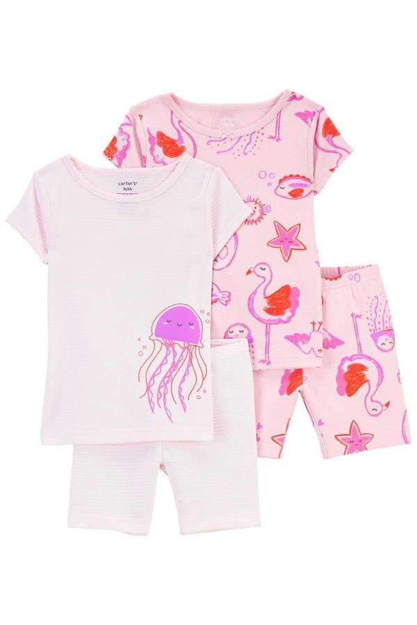  Kız Bebek Pijama Set 4'lü Paket
