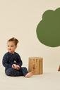  Erkek Bebek Organik Organik Pamuklu Pijama Tulum (1.0 TOG) Koyu Lacivert