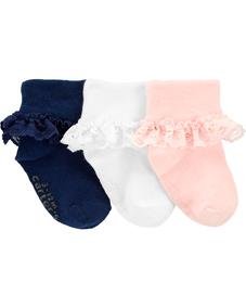 Kız Bebek 3Lü Çorap 194133629105 | Carter’s