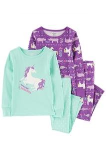  Küçük Kız Çocuk 4'lü Pijama Set