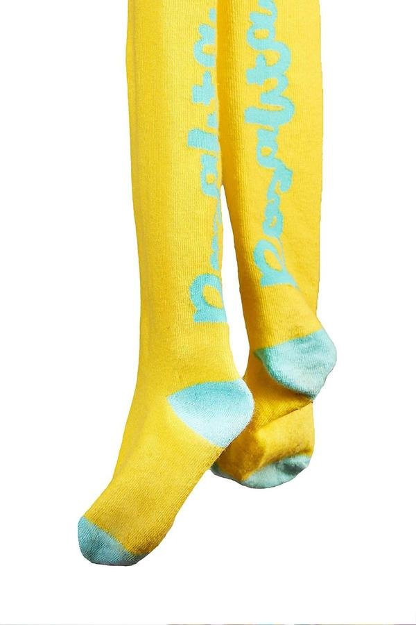  Kız Çocuk Kız Çocuk Külotlu Çorap Sarı