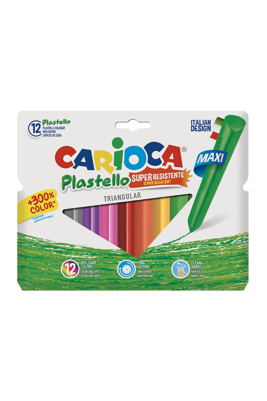  PLASTELLO JUMBO ÜÇGEN ELLERİ KİRLETMEYEN YIKANABİLİR PASTEL BOYA KALEMİ 12'Lİ