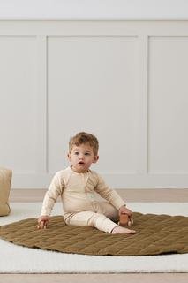  Kız Bebek Organik Organik Pamuklu Pijama Tulum (1.0 TOG) Pudra