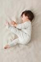  Erkek Bebek Organik Pamuklu Pijama Tulum (1.0 TOG) Gri